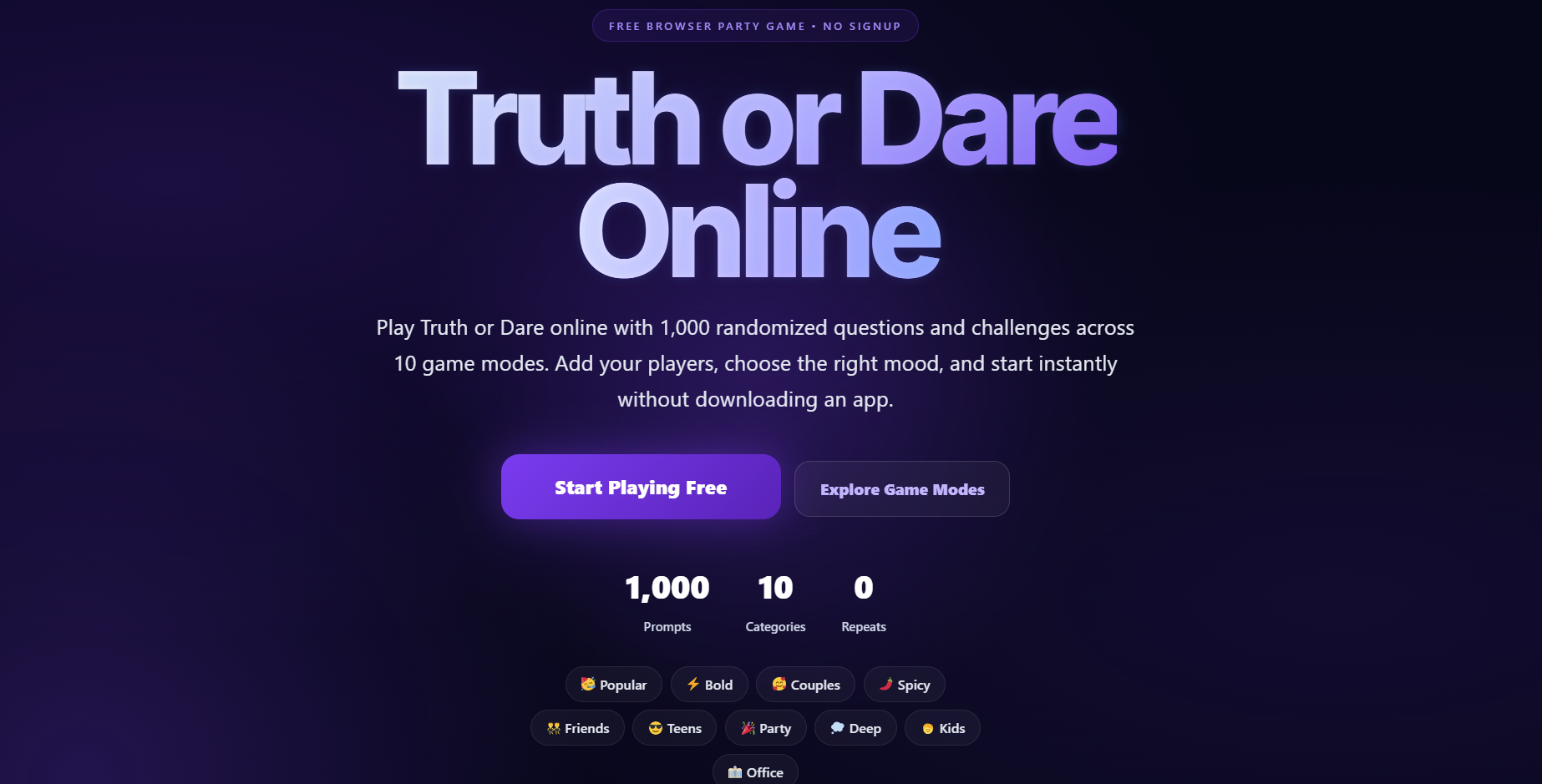 العب Truth or Dare Zone
