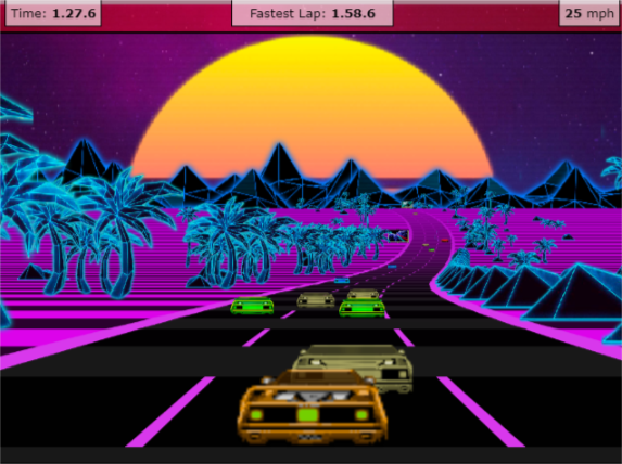Mainkan Outrun 3D Javascript