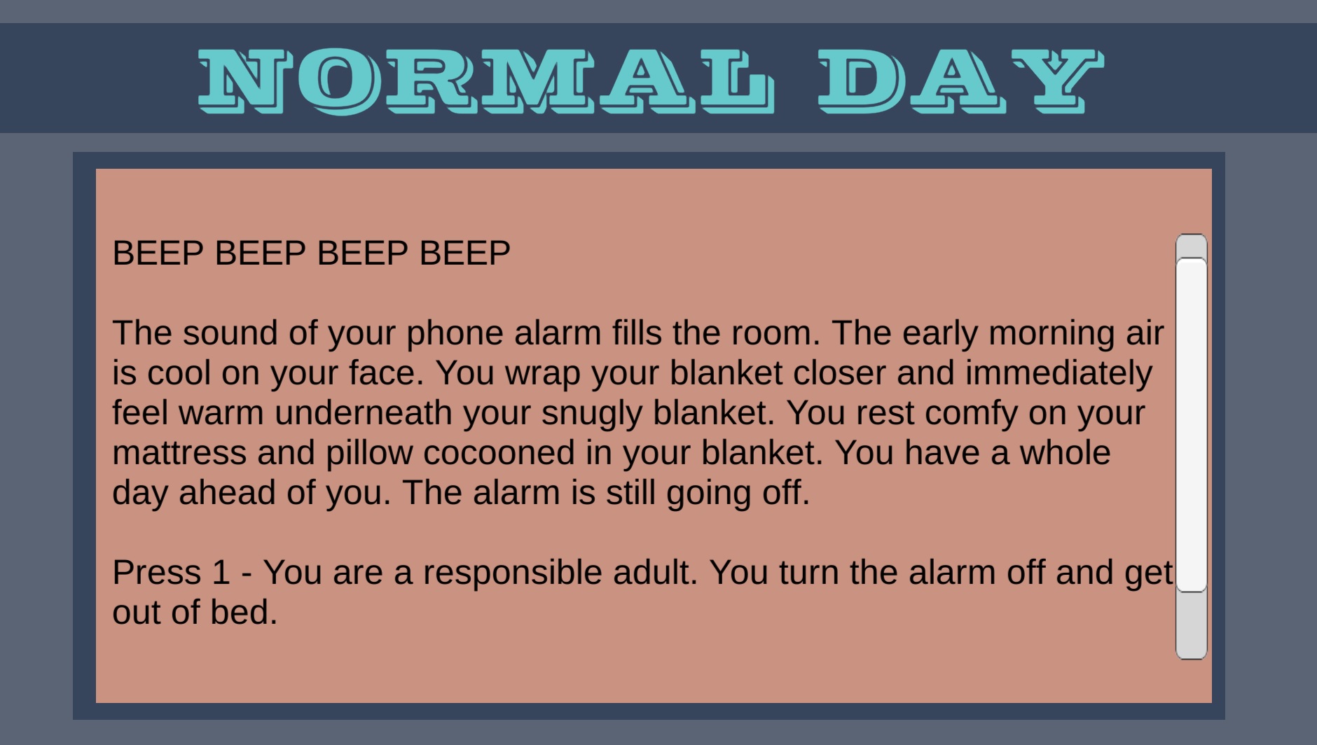 Laruin ang My First Text Adventure