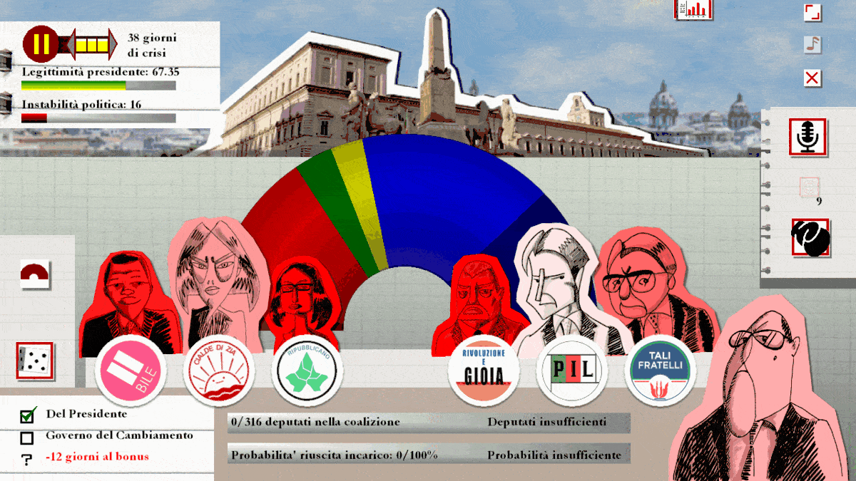 Pelaa Crisi di Governo Sim.