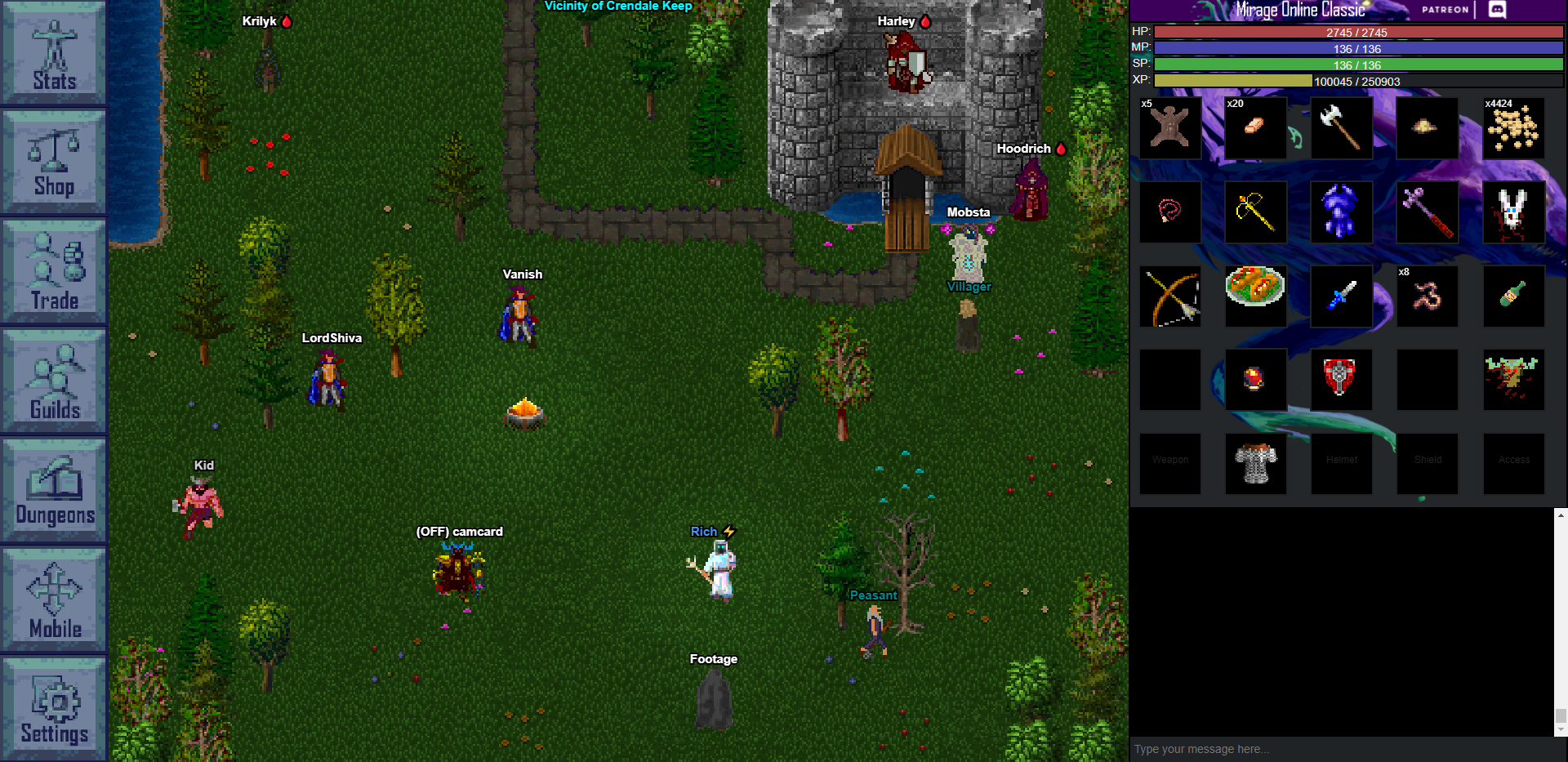 Spiele Mirage Online Classic MMO