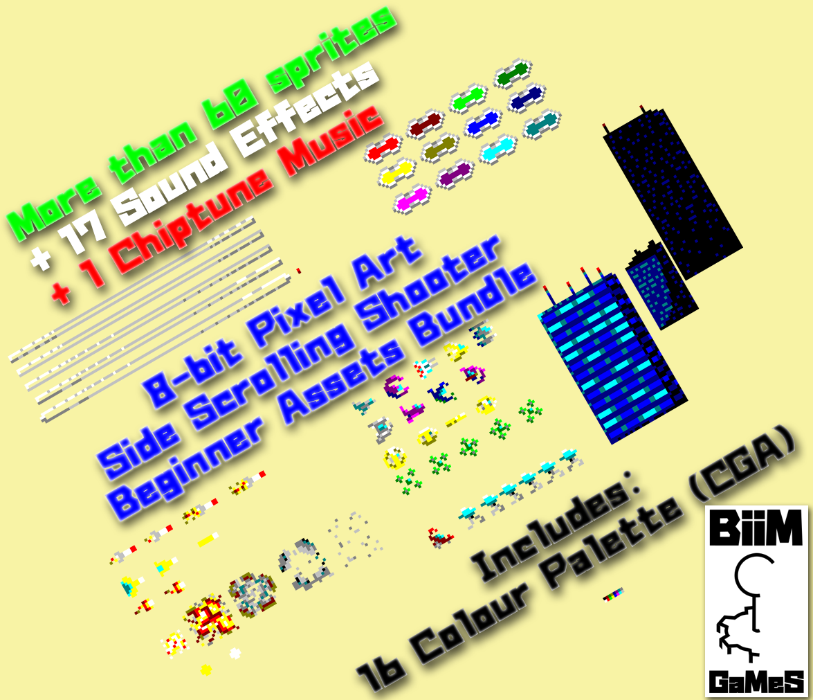 玩 8bit Shooter Asset Bundle