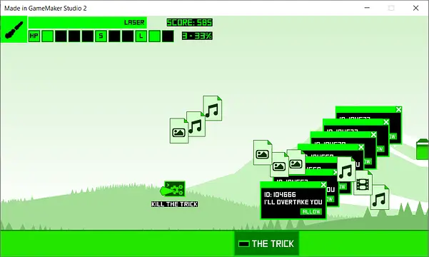 The trick, virus attack! - الشاشات