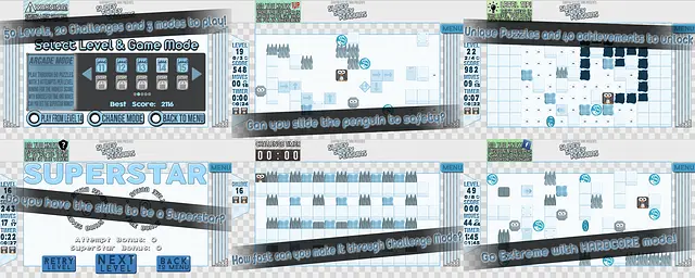 Slidey Slidey Penguins - หน้าจอ