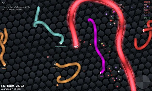 slither.io - หน้าจอ