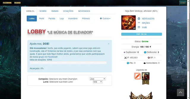 WebLoLGame - Imagens