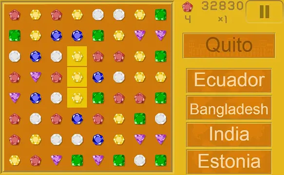 Juega a Match 3 Quiz Capitals