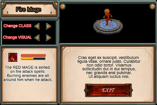 ARPG-"class selector" mod - الشاشات