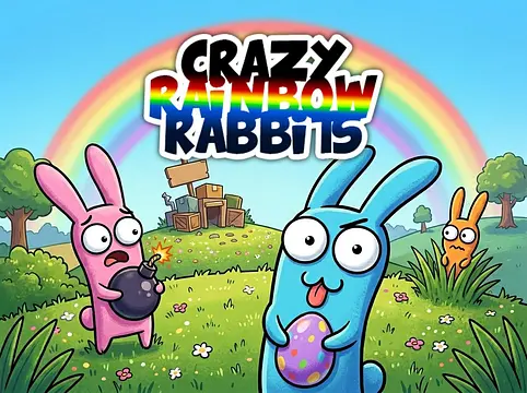 Грати в Crazy Rainbow Rabbits