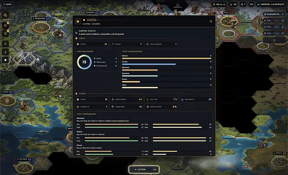 Age of New Worlds - หน้าจอ