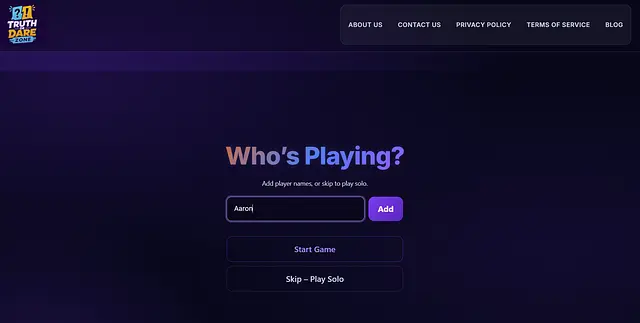 Truth or Dare Zone - Screenshots