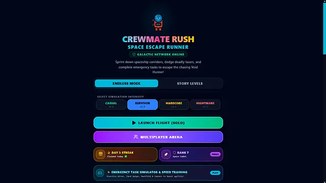 Spiele Crewmate Rush Space Escape Run