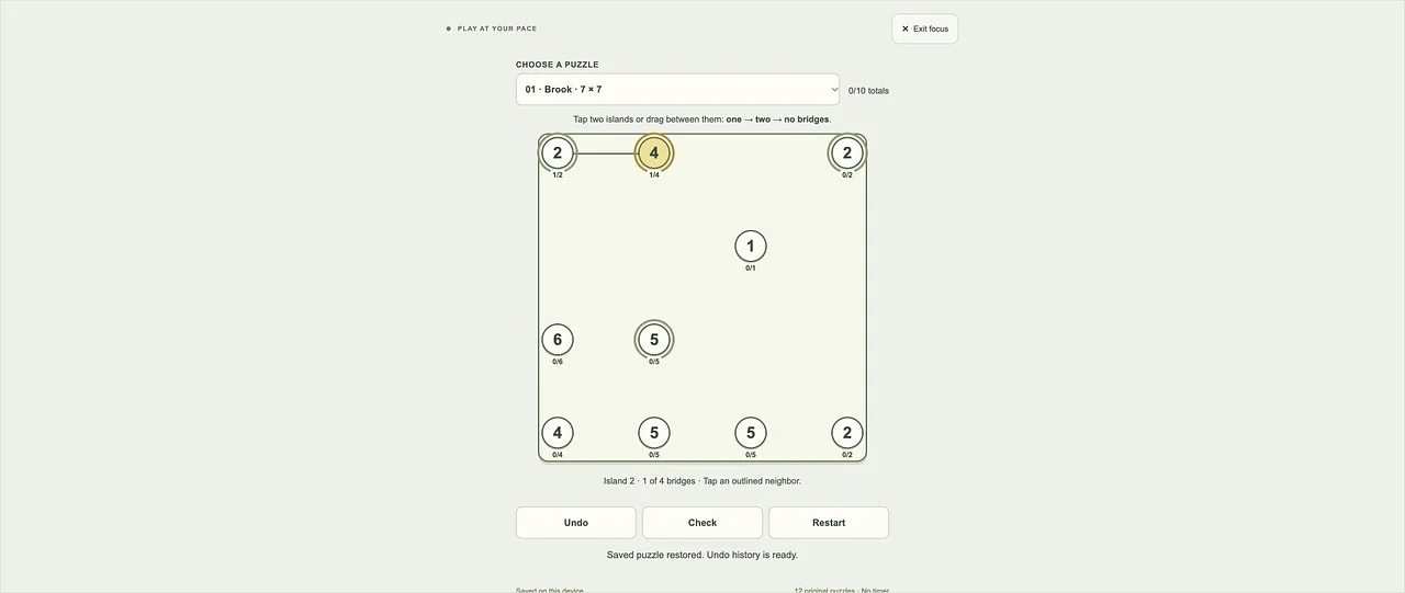 Spiele Hashi — Puzzle Fern