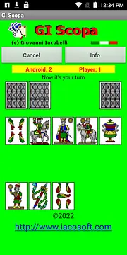 Scopa Game - Zrzuty ekranu