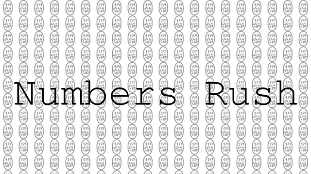Numbers Rushをプレイする
