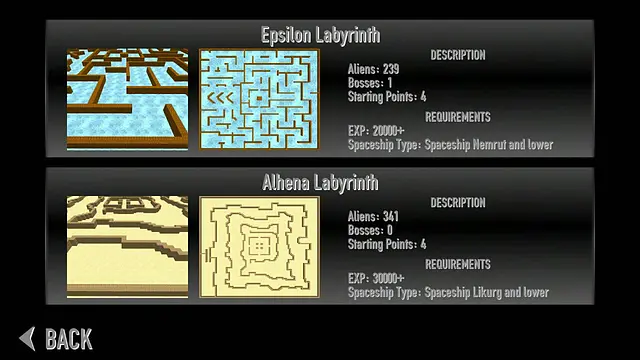 Labyrinth Space Shooter - Στιγμιότυπα