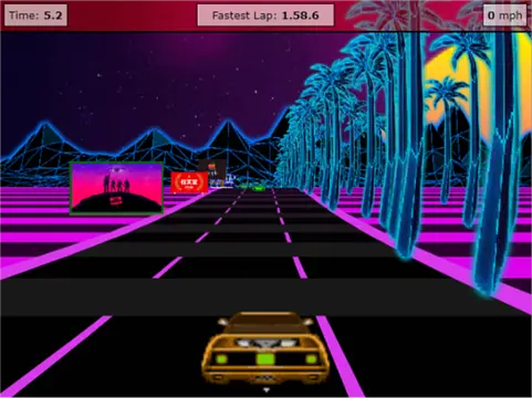 Outrun 3D Javascript - Bilder
