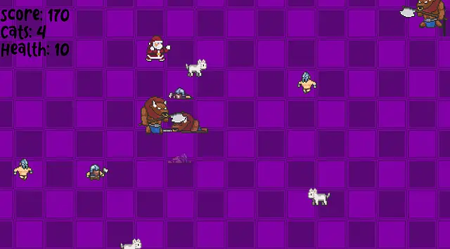 Santa, cats, bad guys - 图片