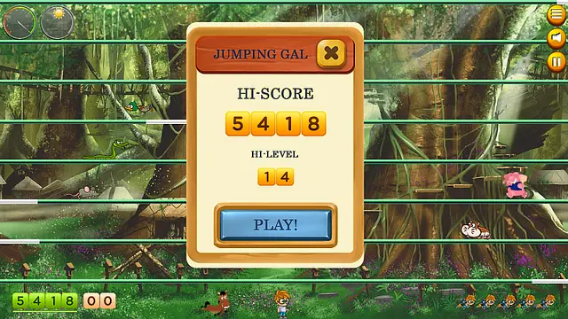 Jumping Gal - หน้าจอ