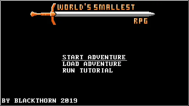 World's Smallest RPG - หน้าจอ