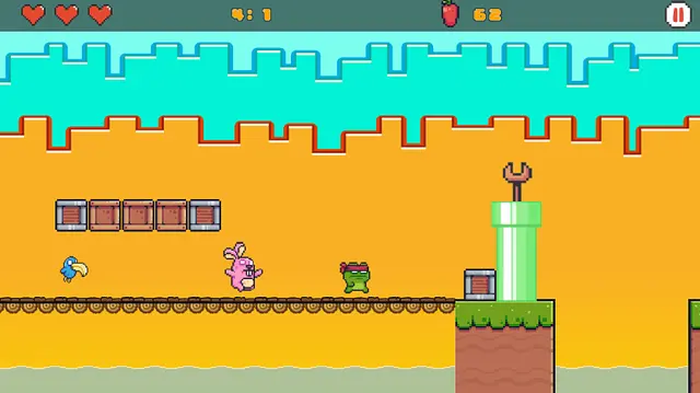 Ninja Frog Adventure - หน้าจอ