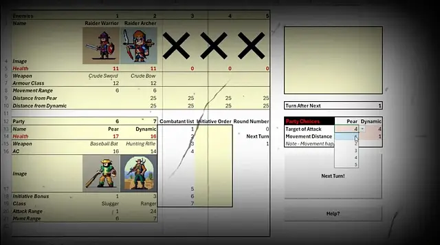 Fallout in Excel - Скріншоти